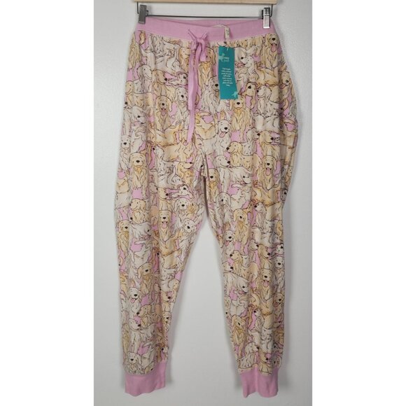 Peter Alexander Women's Sz. 3+(24-26) Easy Pant Pink Golden Retriever Pajamas NW